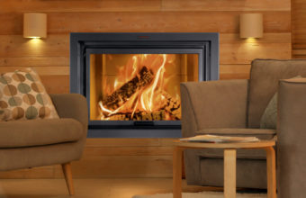 Termocamino vulcano stargold - ambiente rustico